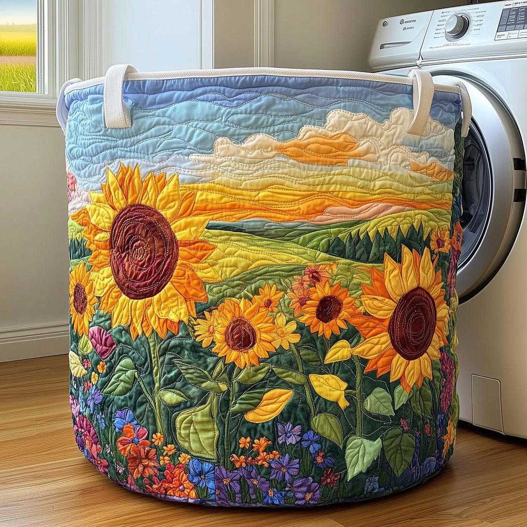 Quilted Laundry Basket Golden Meadow