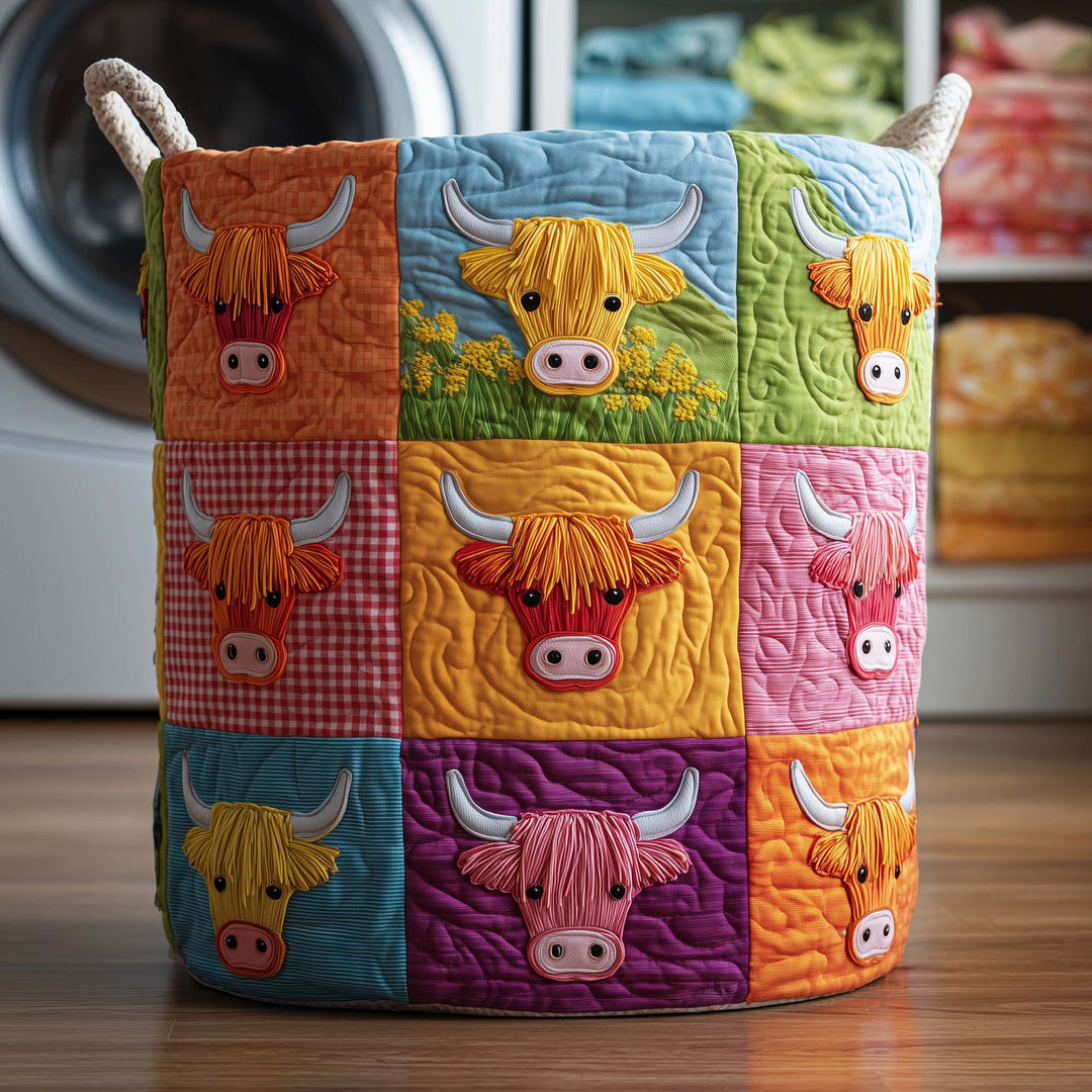 Joyful Quilted Laundry Basket from the Highlands