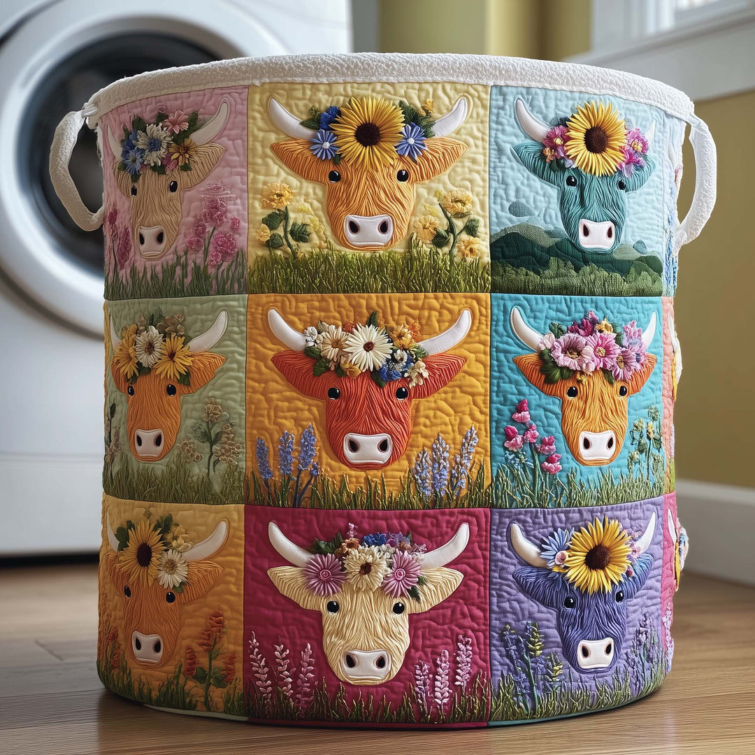 Blooming Highland Quilted Laundry Basket