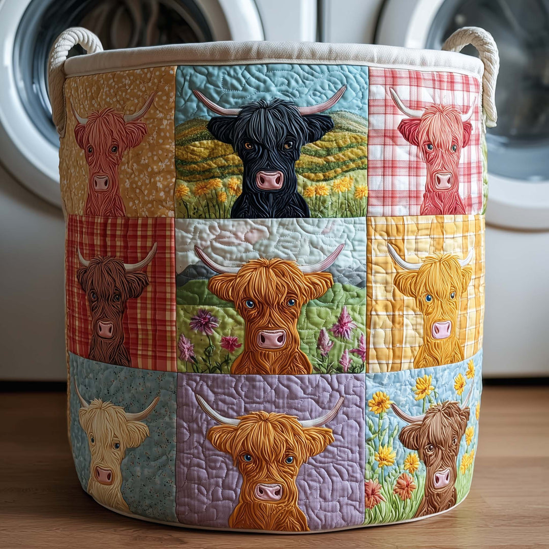 Highland Quilted Laundry Basket