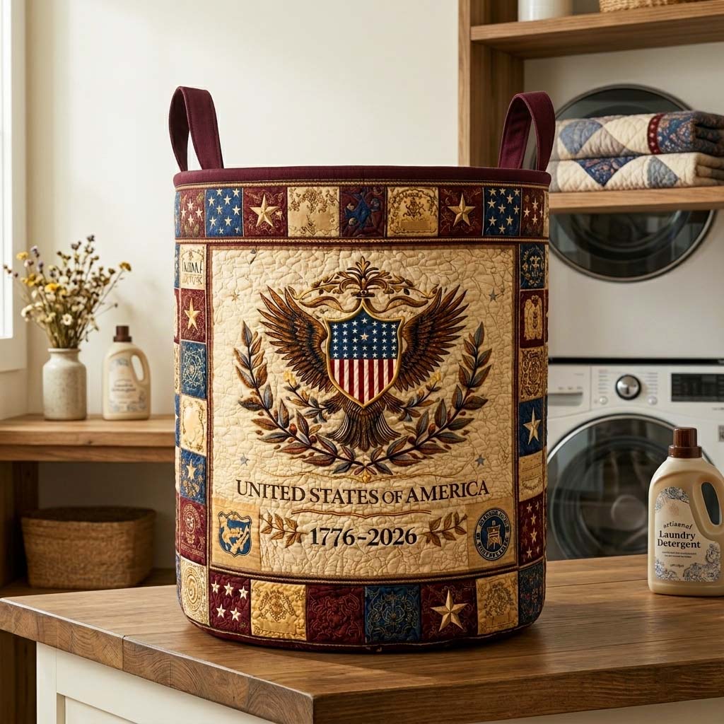 Quilted Laundry Basket Herritage