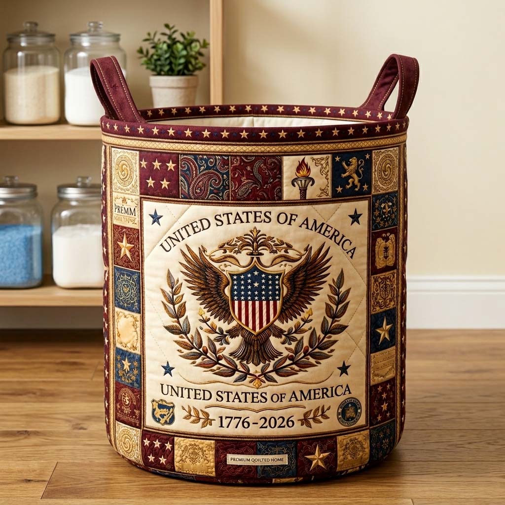 Heritage Quilted Laundry Basket