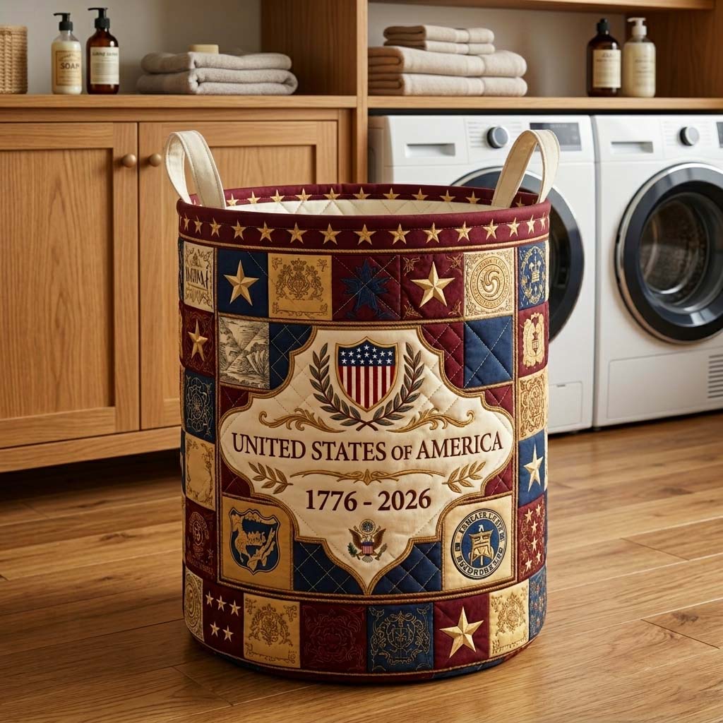 Heritage Quilted Laundry Basket