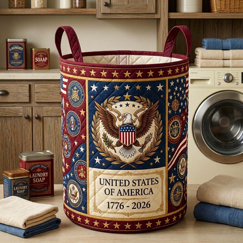 Heritage Quilted Laundry Basket