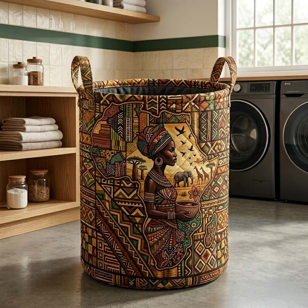 Quilted Laundry Basket Heritage Africa