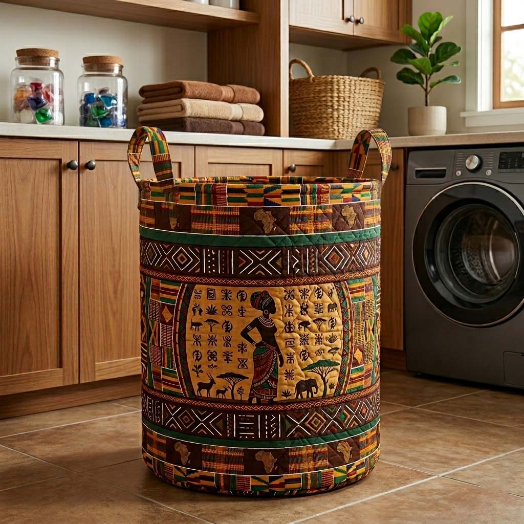 Quilted Laundry Basket Africa Legacy