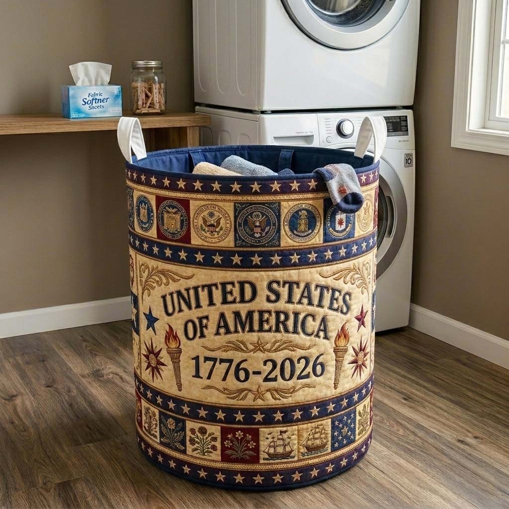 Heritage Quilted Laundry Basket