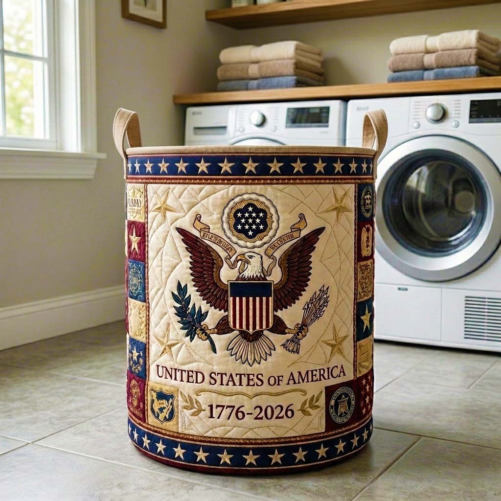 Heritage Quilted Laundry Basket