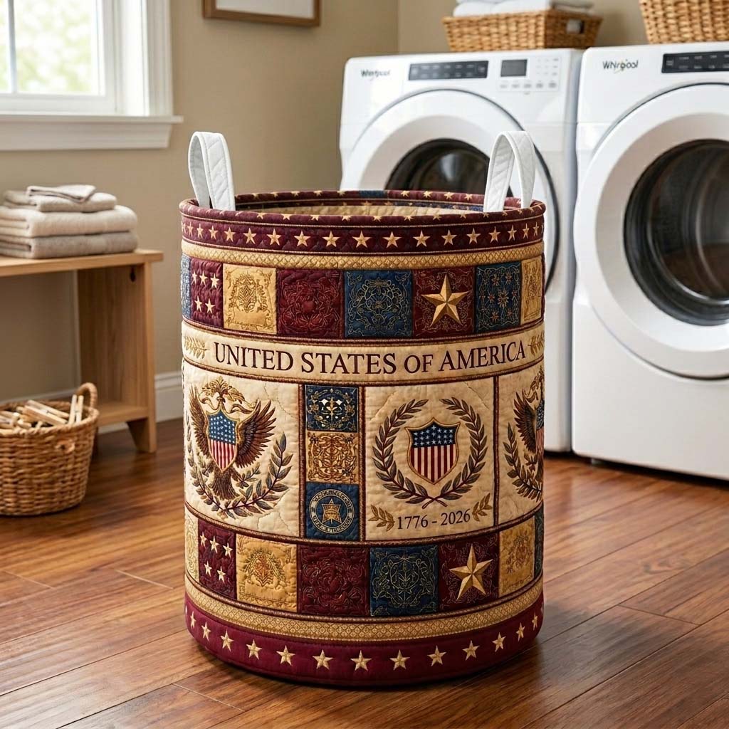 Heritage Quilted Laundry Basket