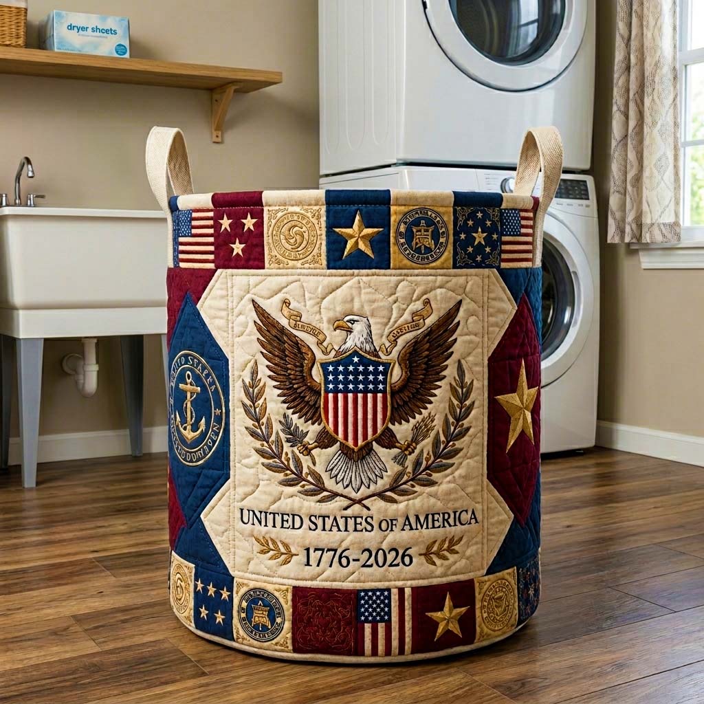 Heritage Quilted Laundry Basket