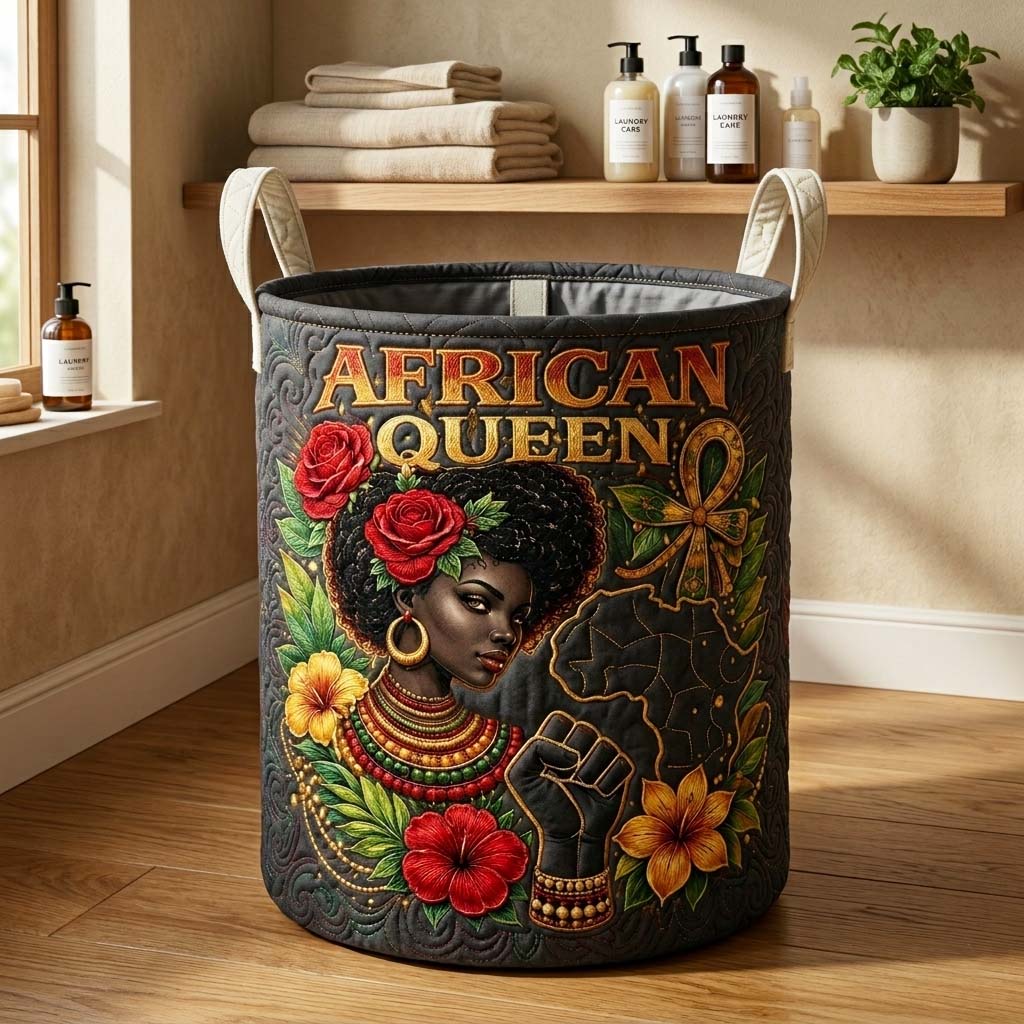 Melanin Legacy Quilted Laundry Basket