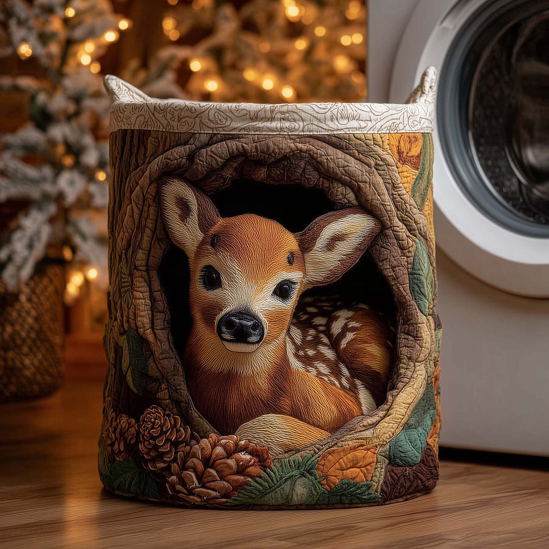 Quilted Laundry Basket Deerwood Hideaway