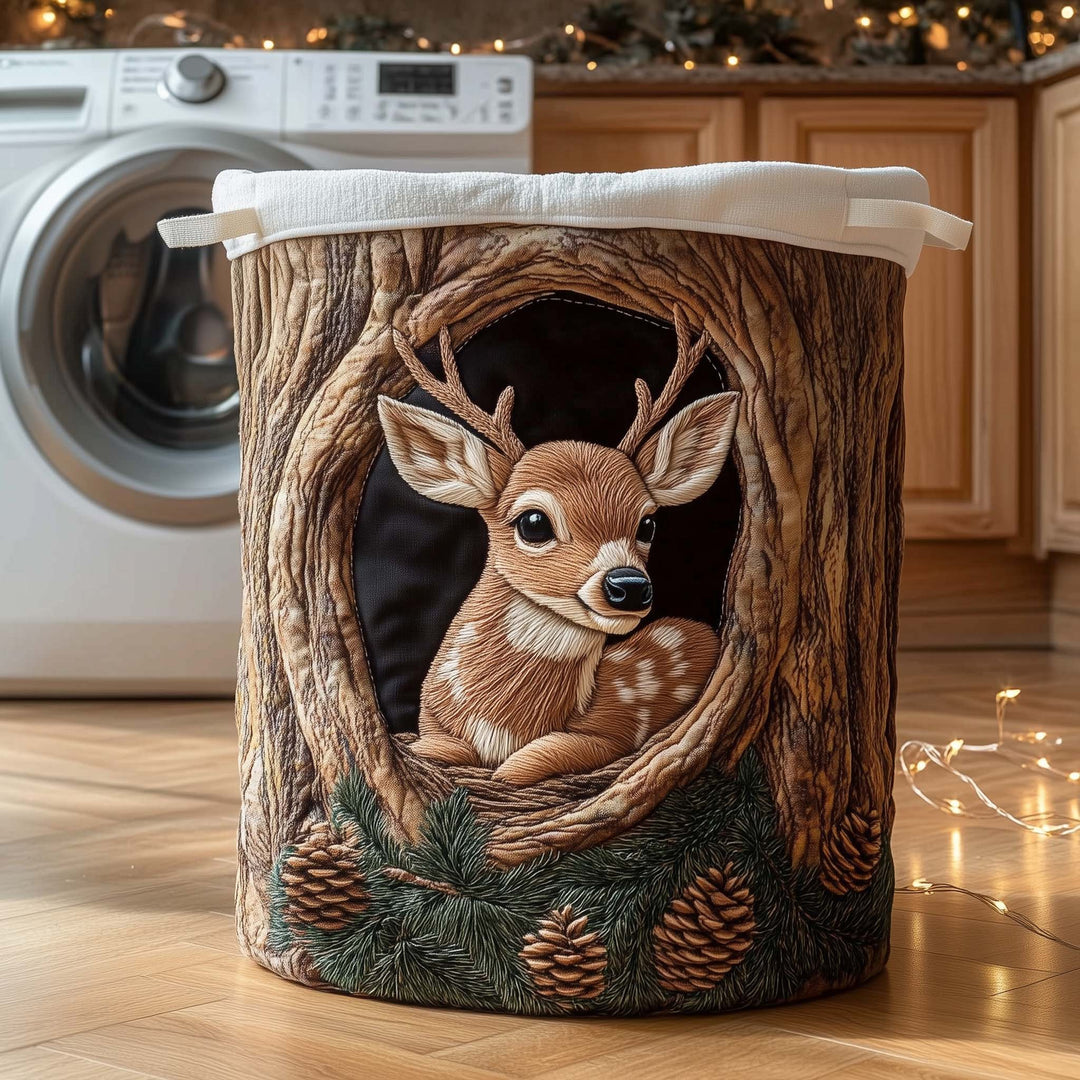 Quilted Laundry Basket Deerwood Hideaway