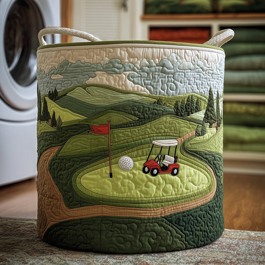 Quilted Laundry Basket Fairway Dreams