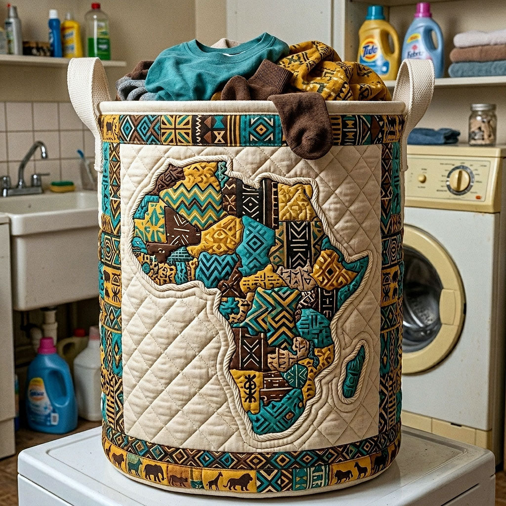 Heritage Africa Quilted Laundry Basket