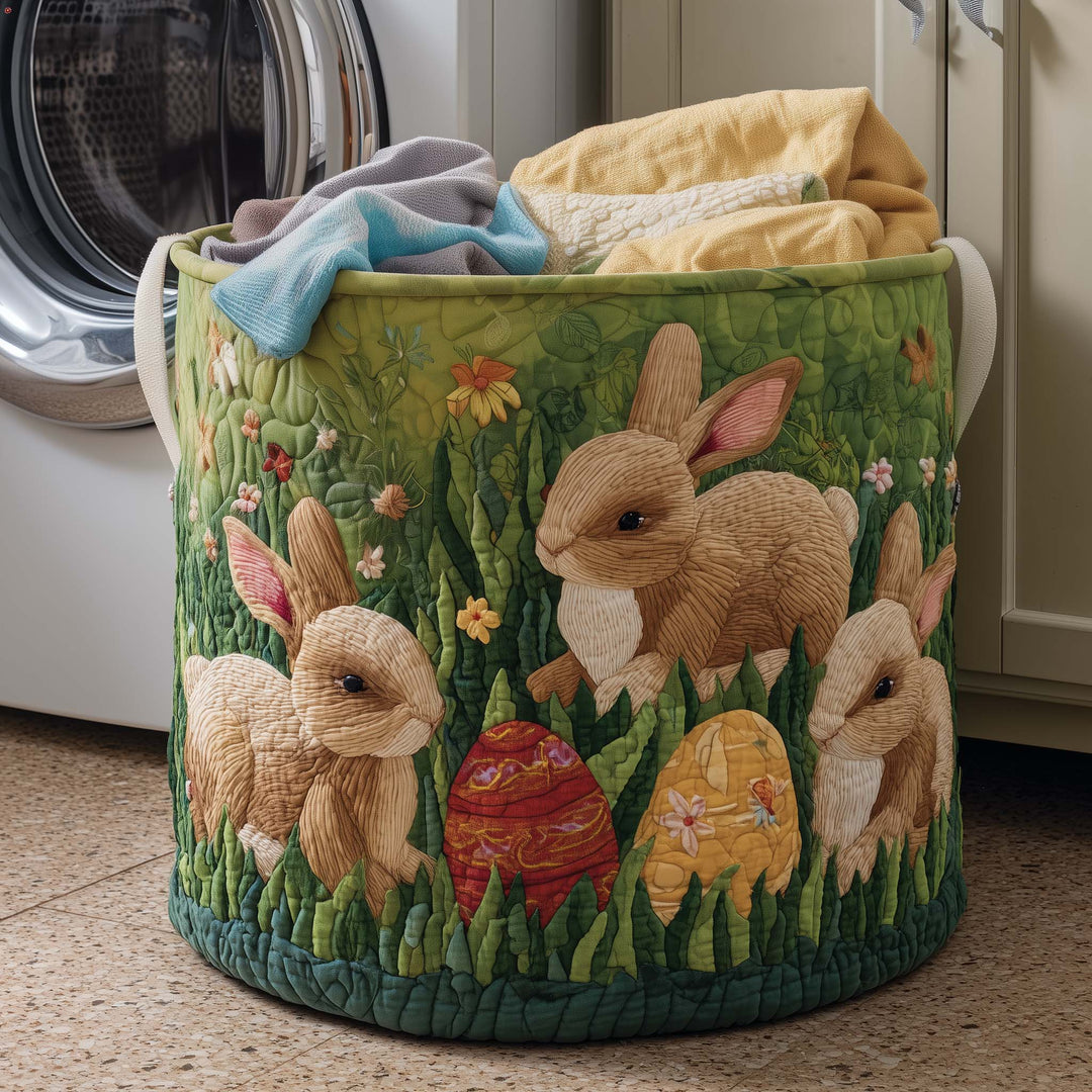 Easter Bunny Quilted Laundry Basket