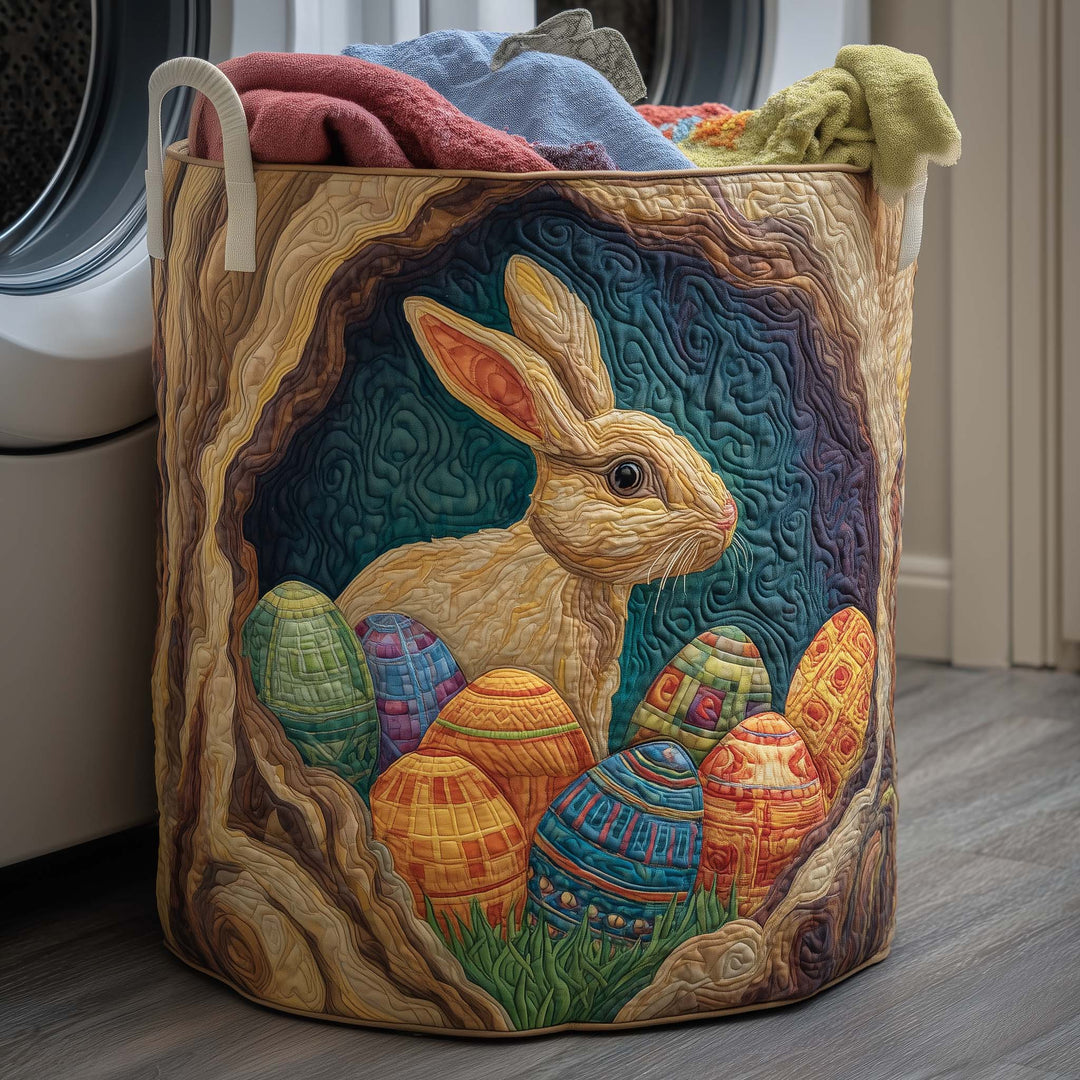 Easter Bunny Quilted Laundry Basket