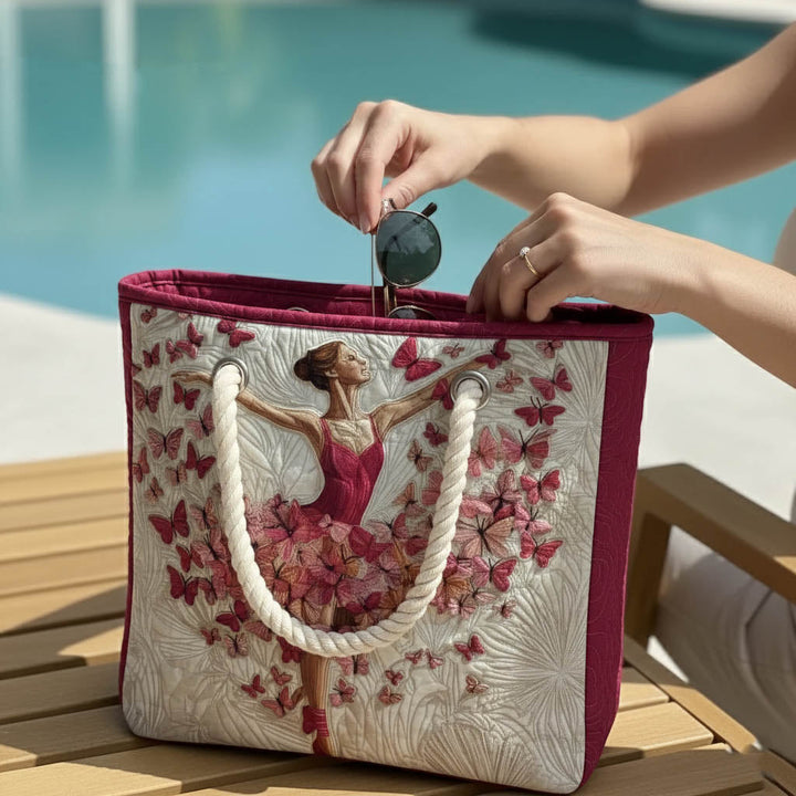 Elegant Quilted Beach Bag Ballerina
