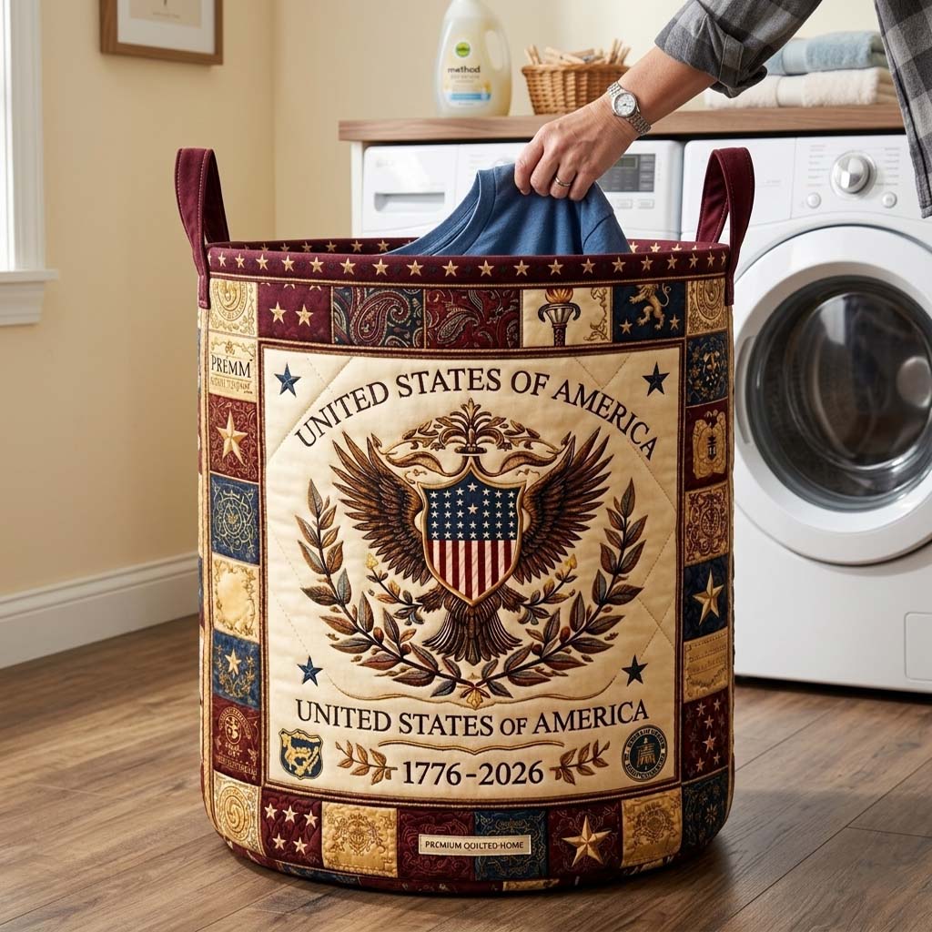 Heritage Quilted Laundry Basket