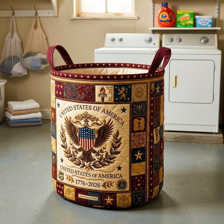 Heritage Quilted Laundry Basket