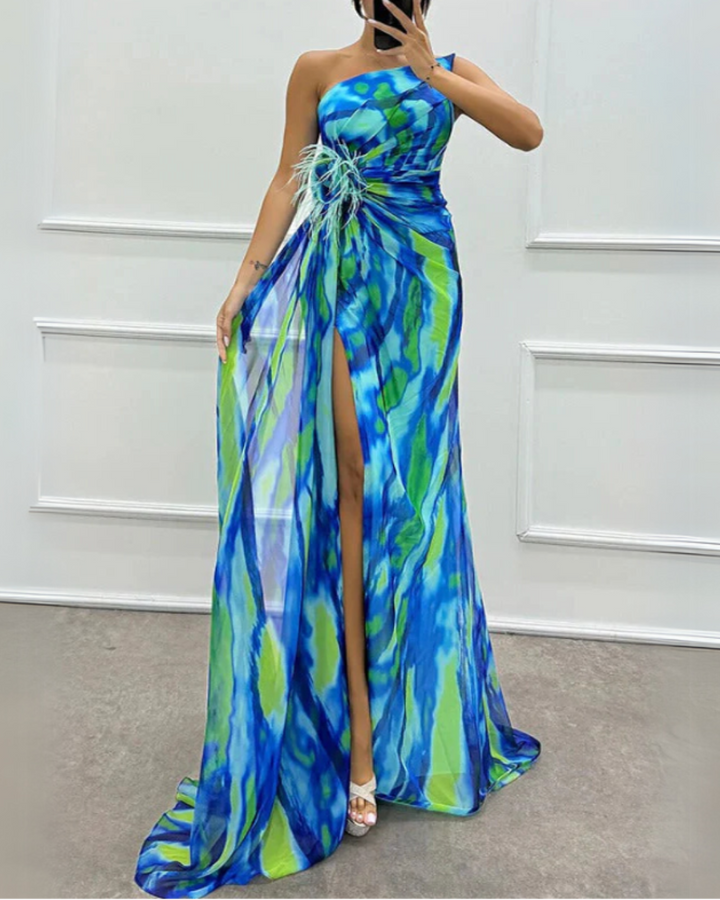 Sandra | Vibrant Draped Dress