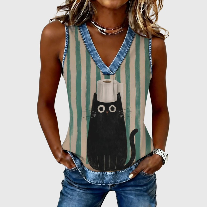 Mallory | Artistic Sleeveless Top