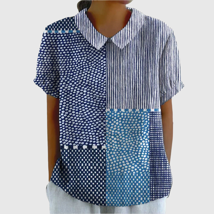 Ella | Patchwork Print Shirt
