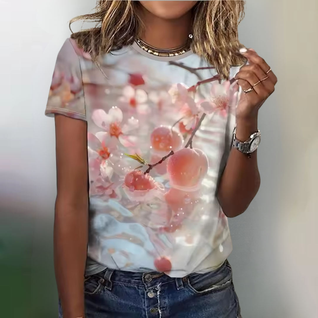 Riley | Women's Cute Succulent Plants Art Print Shirt