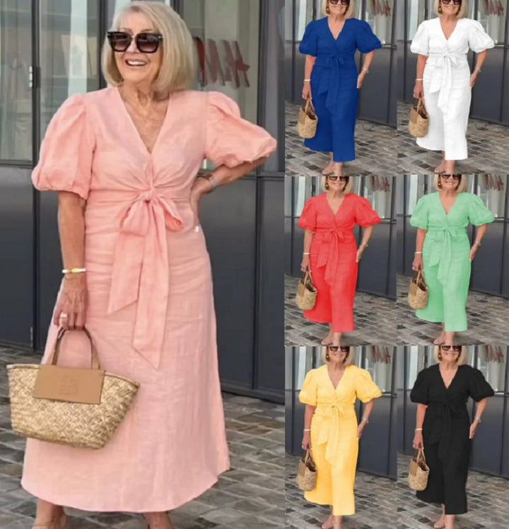 Natasha | Elegant V-Neck Dress