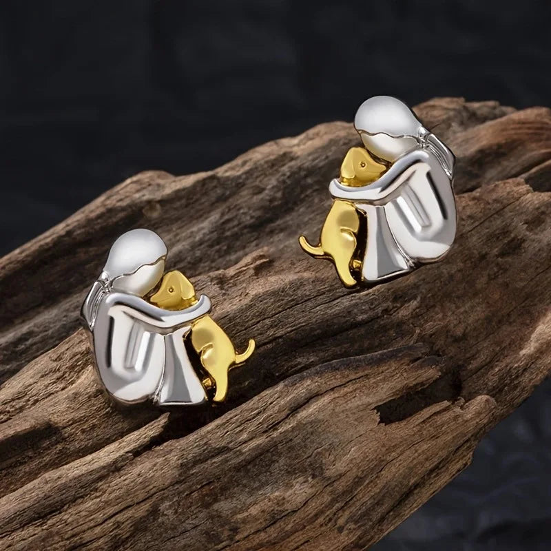 Eleanor Rose | Dog Embrace Earring