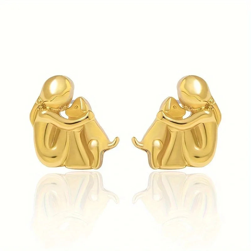 Eleanor Rose | Dog Embrace Earring