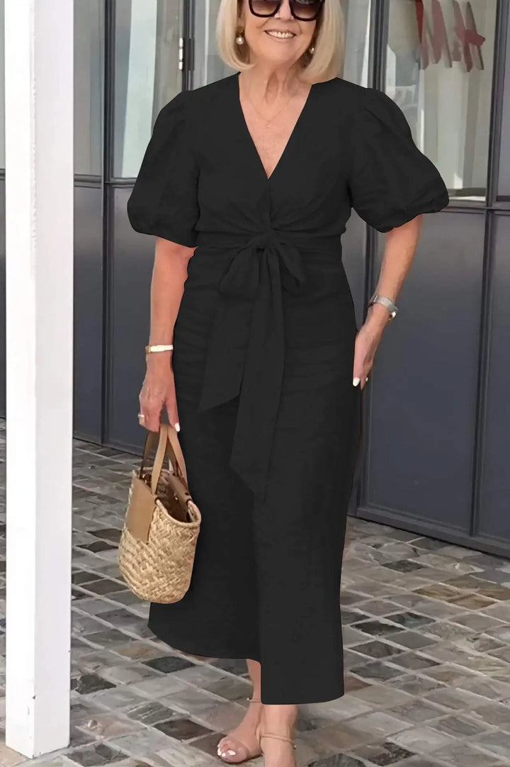 Natasha | Elegant V-Neck Dress