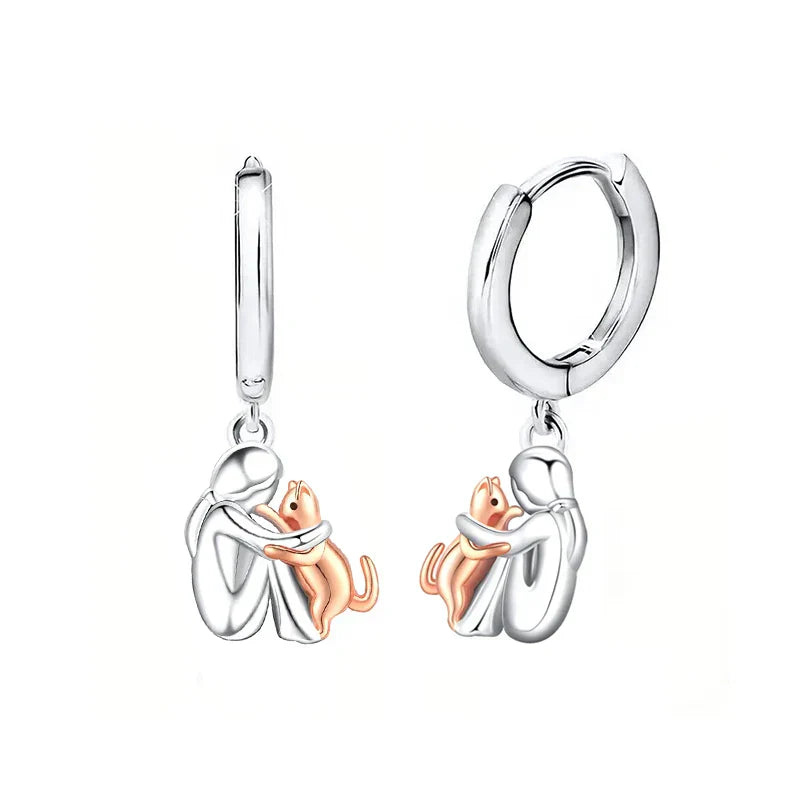 Eleanor Rose | Cat Embrace Earring (Round Closure)