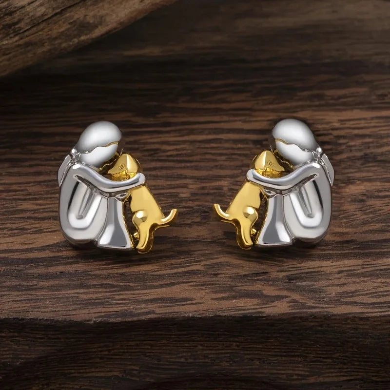 Eleanor Rose | Dog Embrace Earring