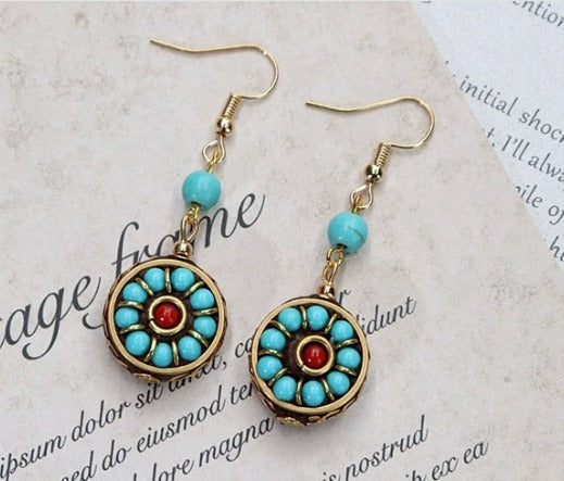 Vintage Turquoise Bloom Earrings
