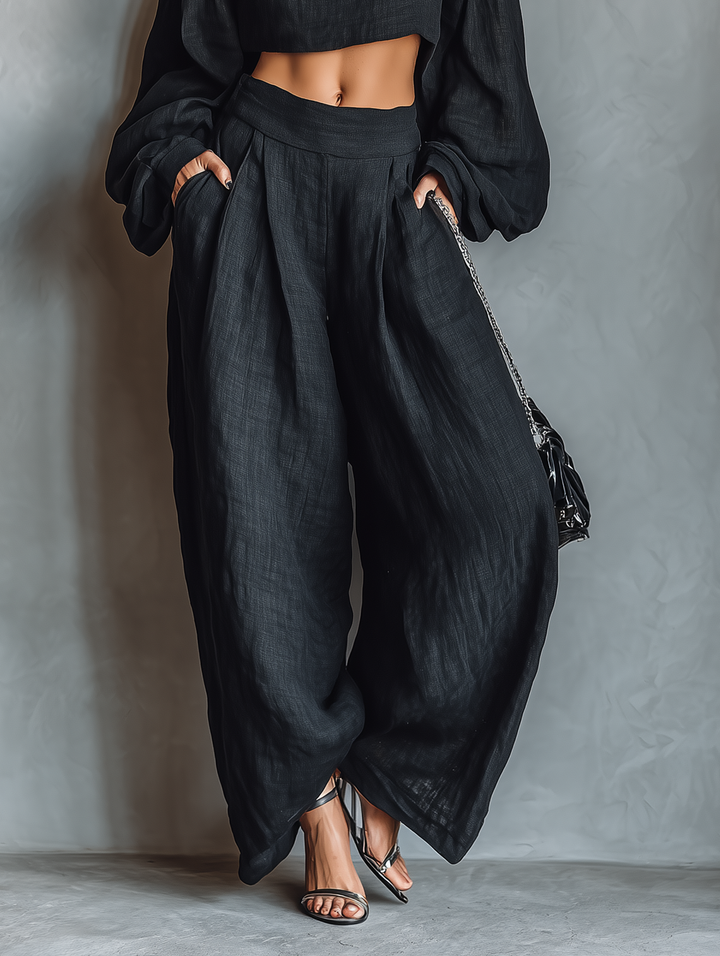 Tess | Off-Shoulder Set with Wide Pants