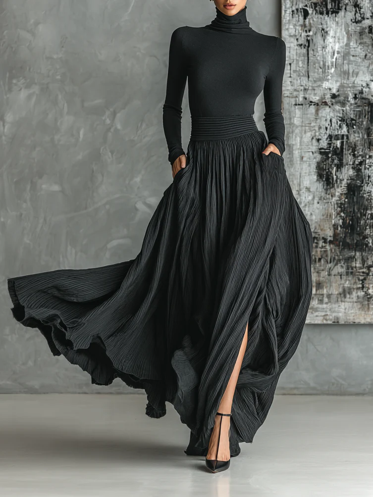 Eva | Elegant Ensemble with Pleated Skirt