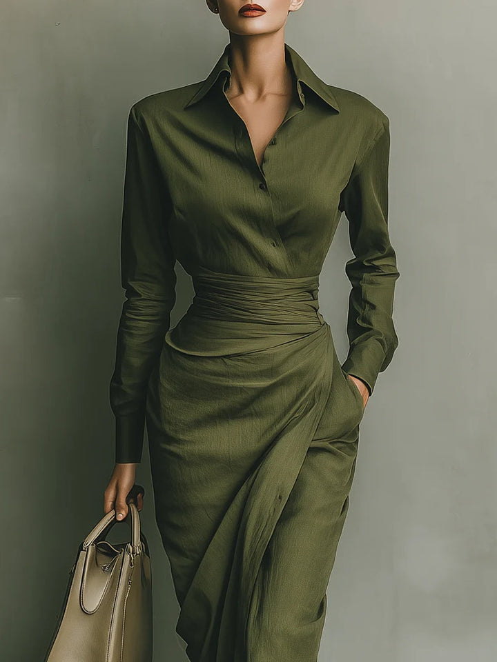 Noëlle | Military Green Maxi Dress