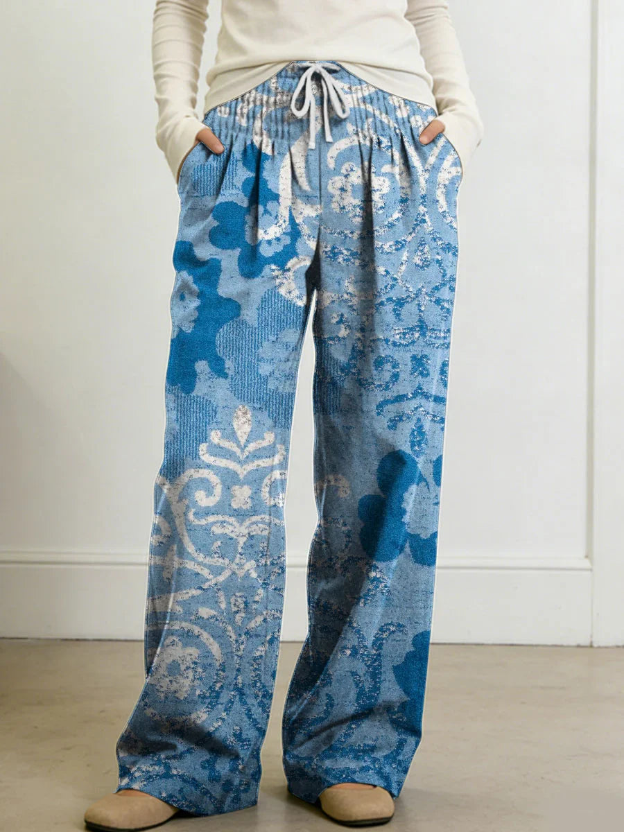 Arlene | Women's Geometry Color Splicing Gradient Art Print Casual Pants