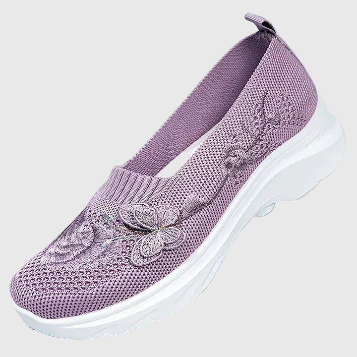 Leetha - Butterfly Embroidered Loafers