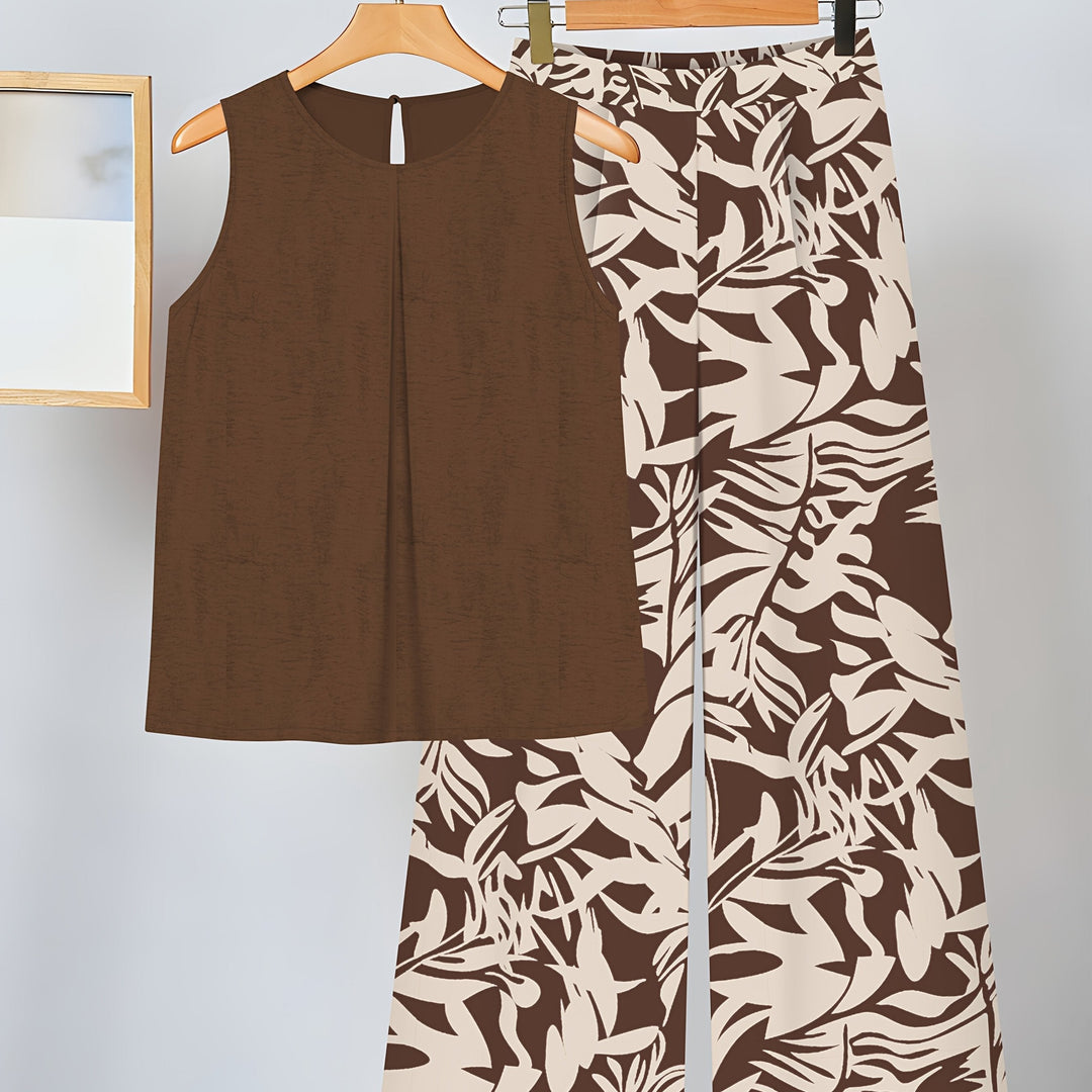 Shelby | Plant Print Two-Piece Set