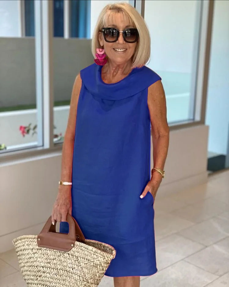 Veronica | Sleeveless Sheath Dress with Round Neck