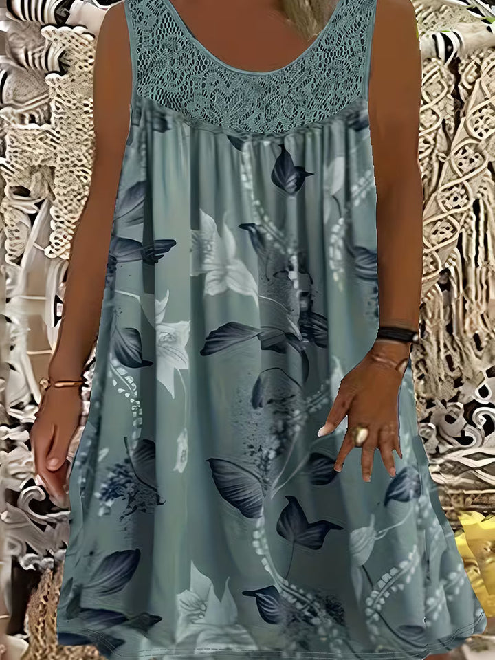 Zyra | Loose Sleeveless Maxi Dress With Round Neck