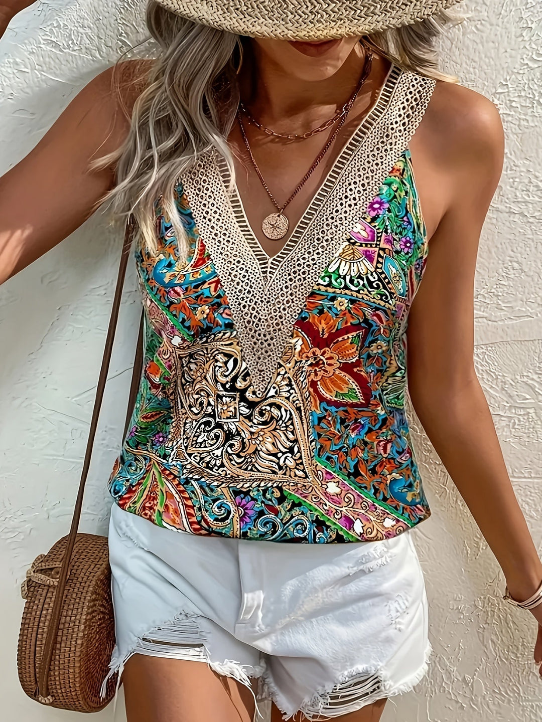 Cora | Boho Print Top
