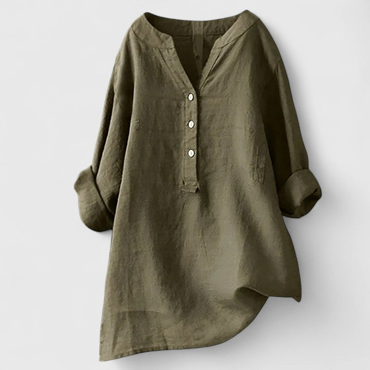 Elanor | Elegant Button-Front Shirt