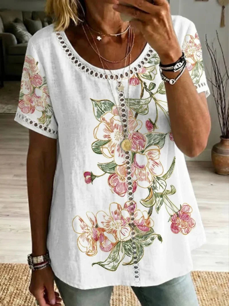 Brendie | Top With Floral Print