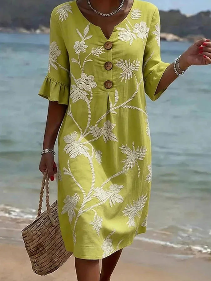 Meadow | Casual Women's Dress with Floral Print
