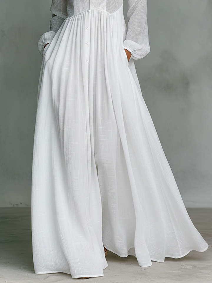 Serena | Elegant Button-Down Maxi Dress