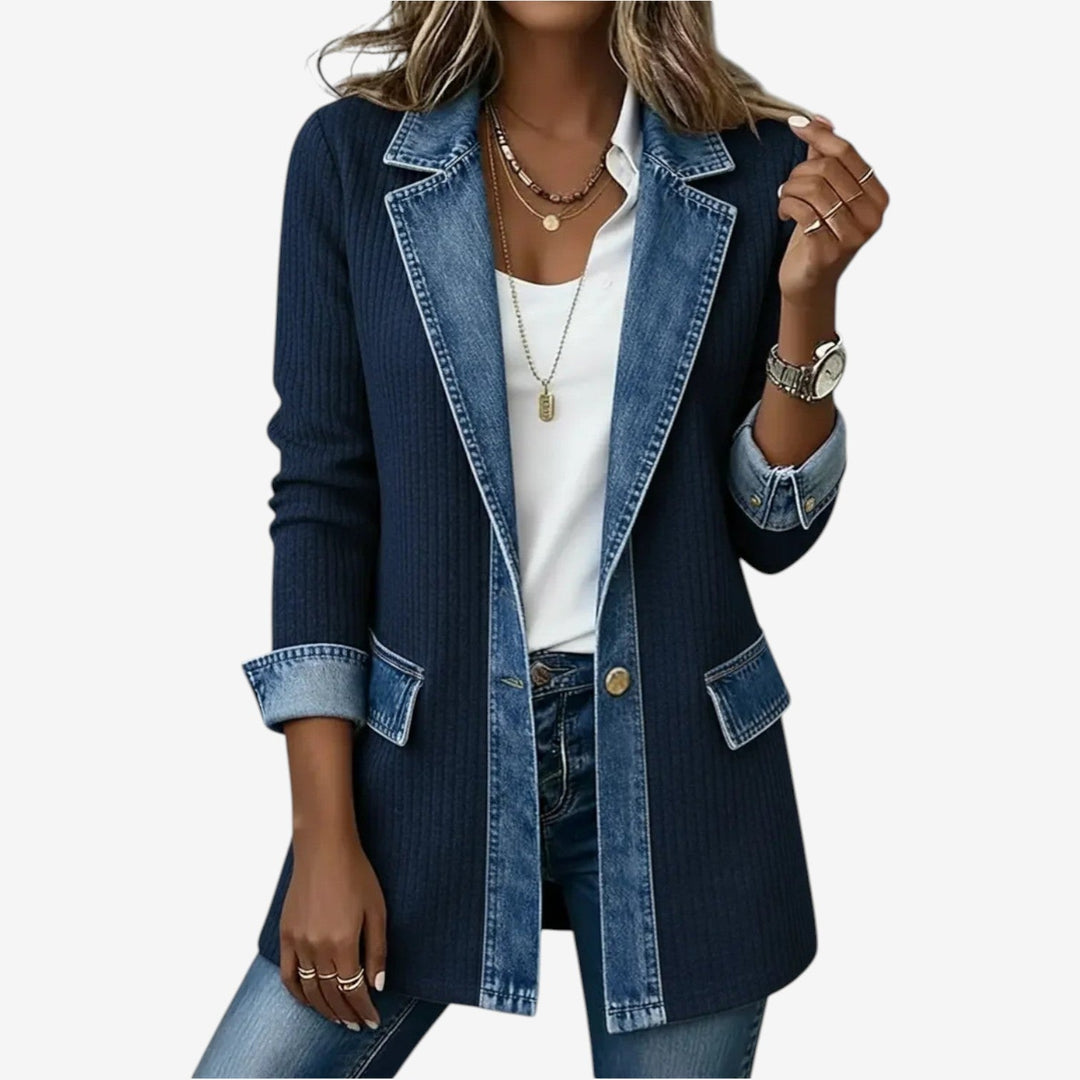 Hannah | Indigo Knit Jacket