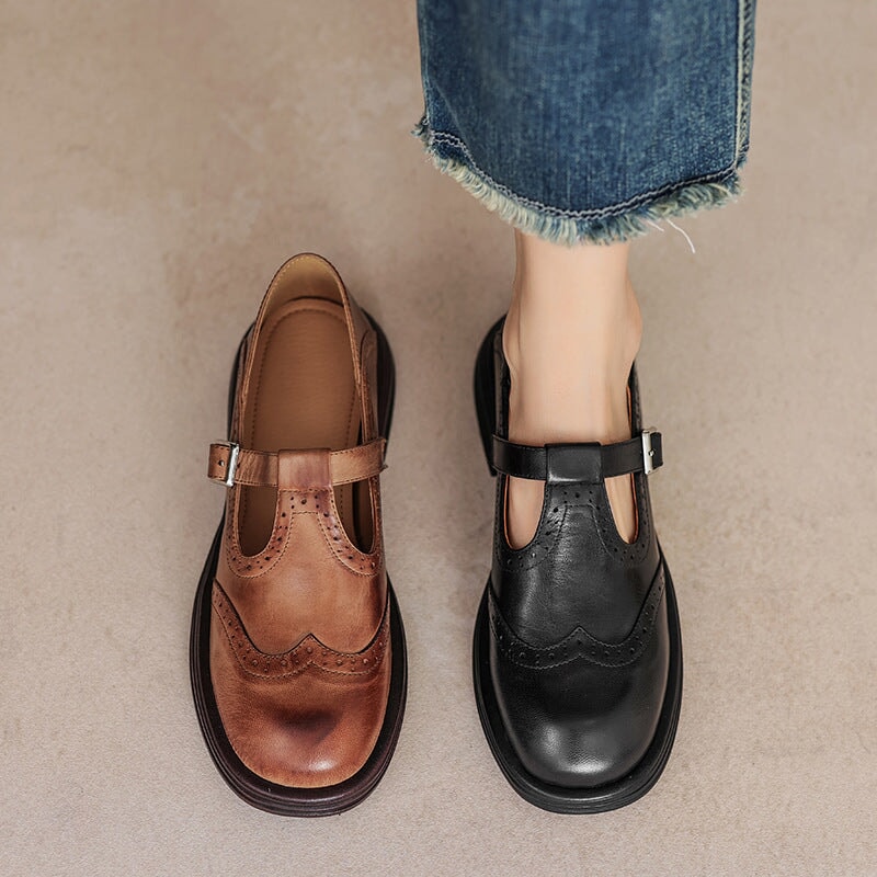 Sasha | Leather Mary Janes